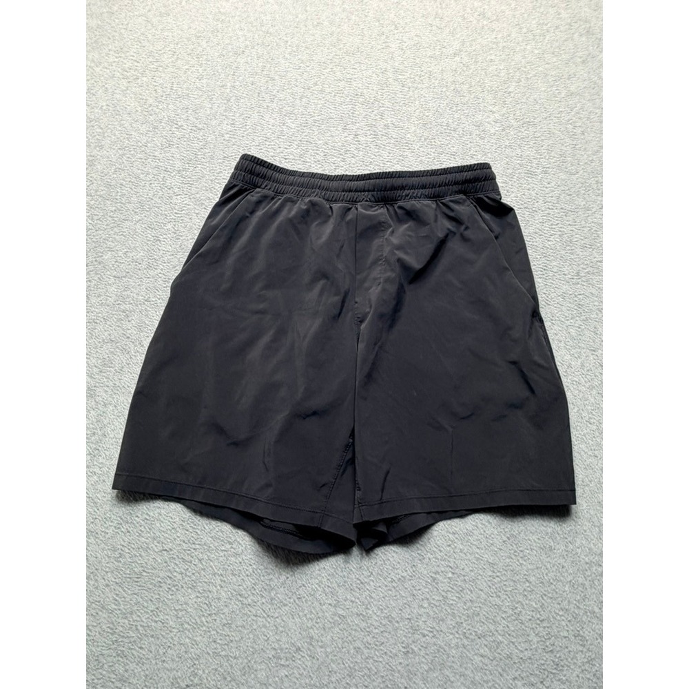 Lululemon Pace Breaker Mens Black Athletic Training Running Shorts 7 Inch Inseam